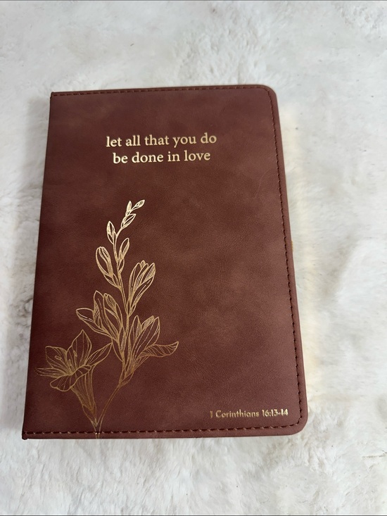 Other - One design home faux leather brown journal and pen set